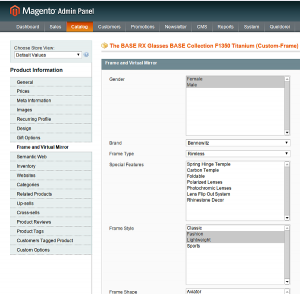 Virtual Mirror and Magento Admin